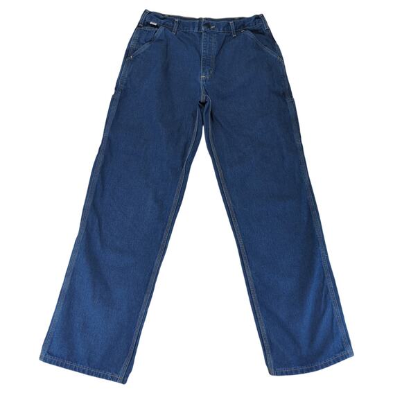 Carhartt FRB13 Flame Resistant Signature Denim Dungaree Jean 34x32 Relaxed Loose - Picture 1 of 8